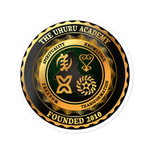 Load image into Gallery viewer, Uhuru Academy Shield Sticker: Small Size, Big Impact
